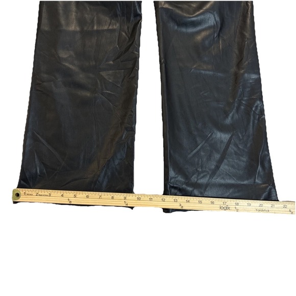 NWT Zara High-Rise Faux Leather Legging Women XXL Sid Zip Elastic Waist Wide Leg - Picture 7 of 8